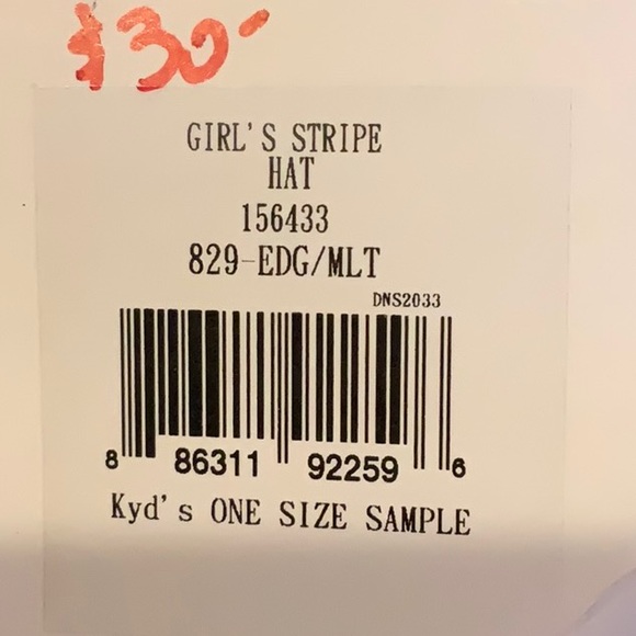 Spyder Girls Stripe Hat (Orange/Raspberry) stripe - Picture 2 of 8